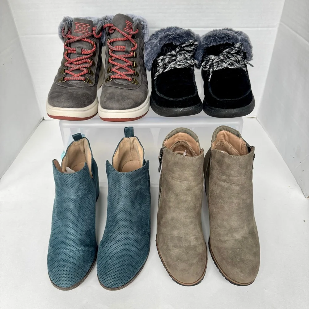 Women’s Size 6.5–7 Shoe Bundle – Skechers, SOUL Naturalizer, Journey Bootie fur
